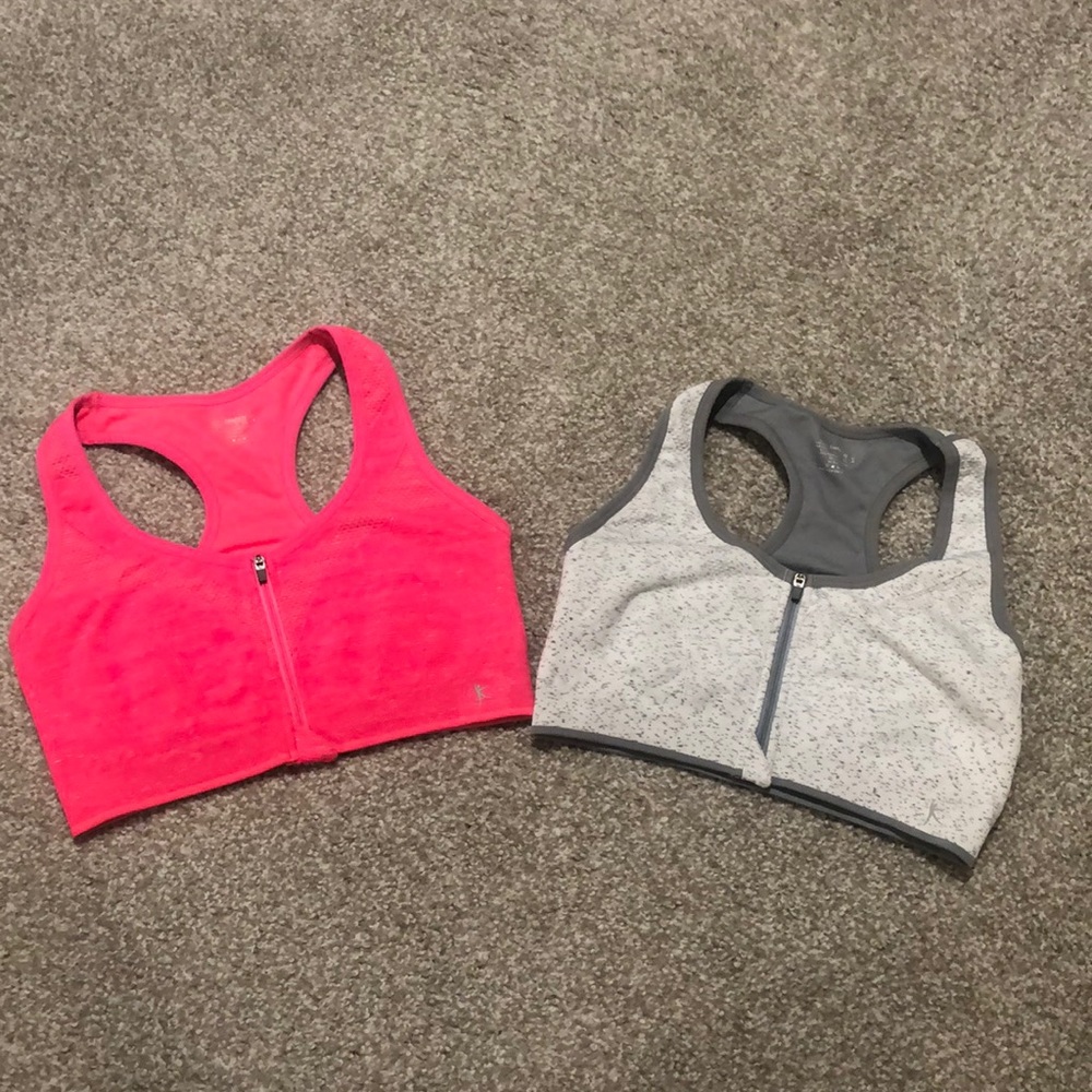 Set of 2 Danskin Now zip-front sports bras